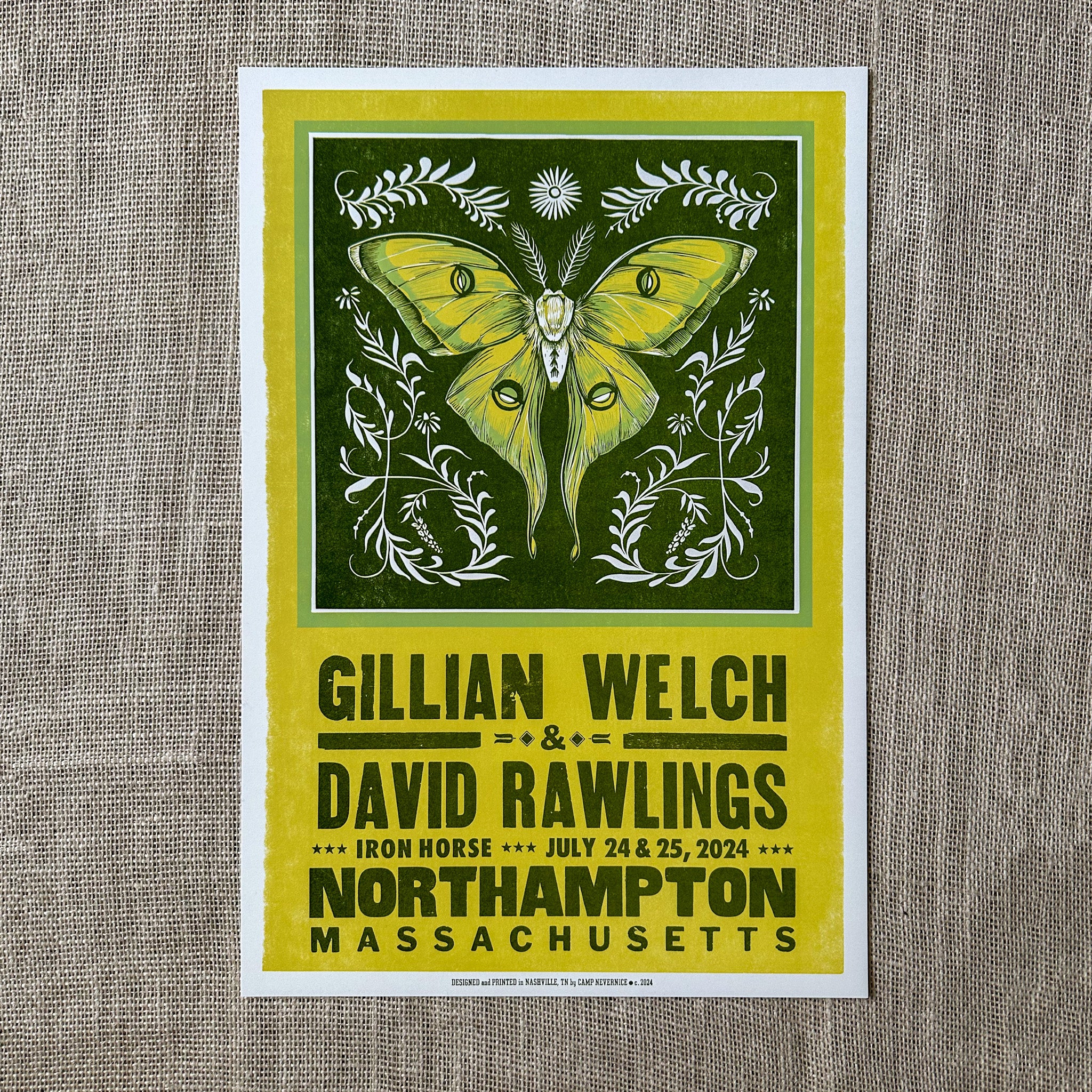 7/24 & 7/25/24 Northampton,  MA at Iron Horse - Show Poster