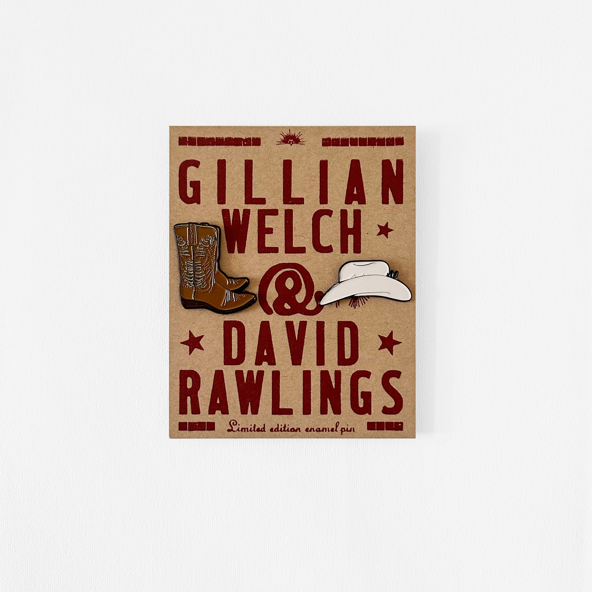 "Boots & Hat" Enamel Pin Set