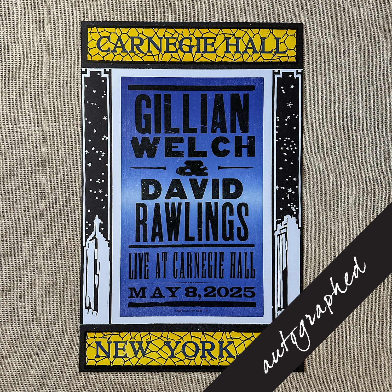 May 8, 2025 NYC Carnegie Hall - Show Poster - SIGNED
