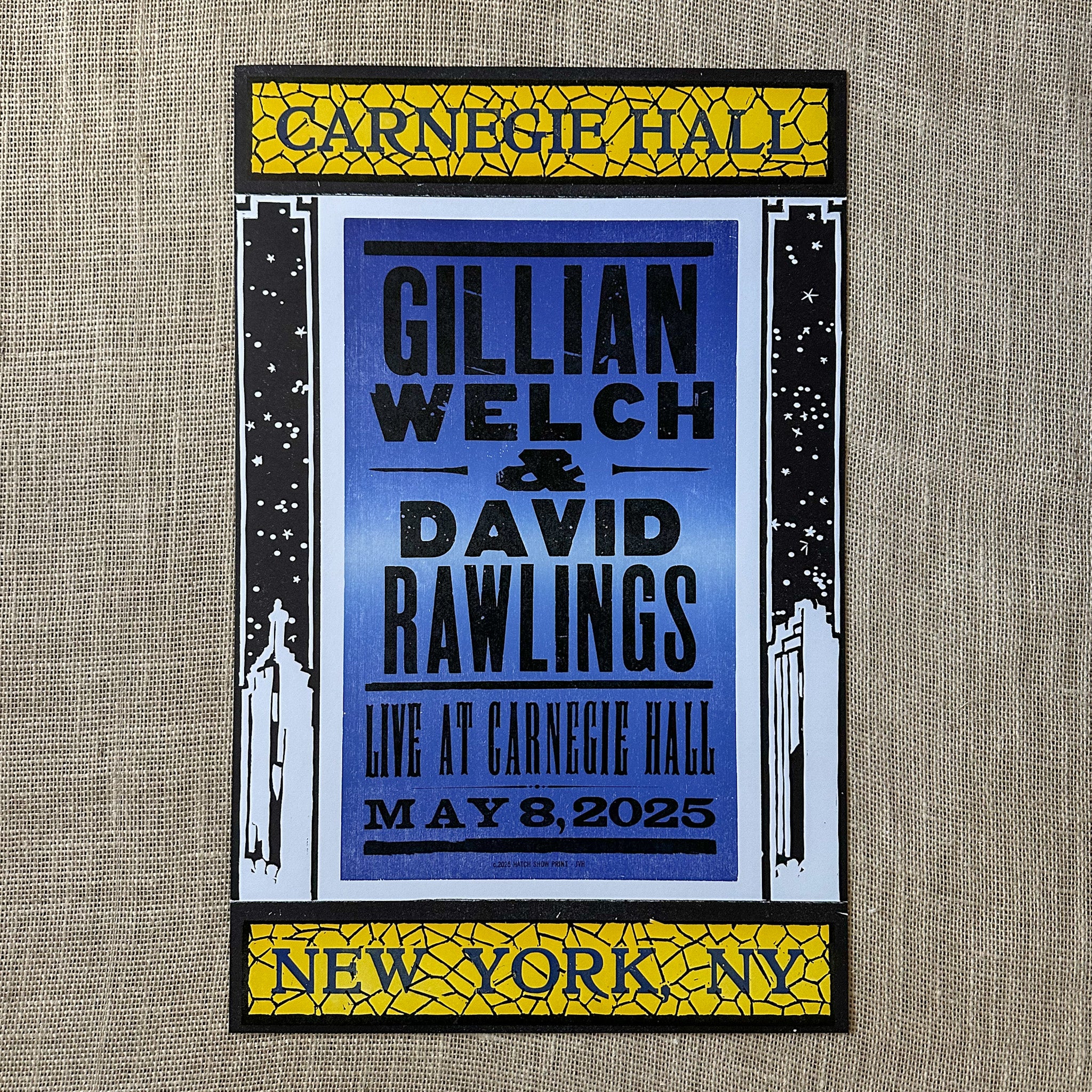 May 8, 2025 NYC Carnegie Hall - Show Poster – Acony Records Online