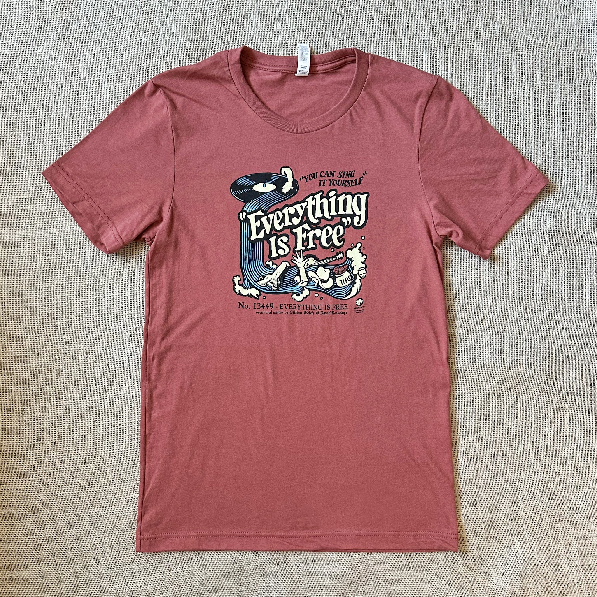 Vintage Red Everything Is Free T