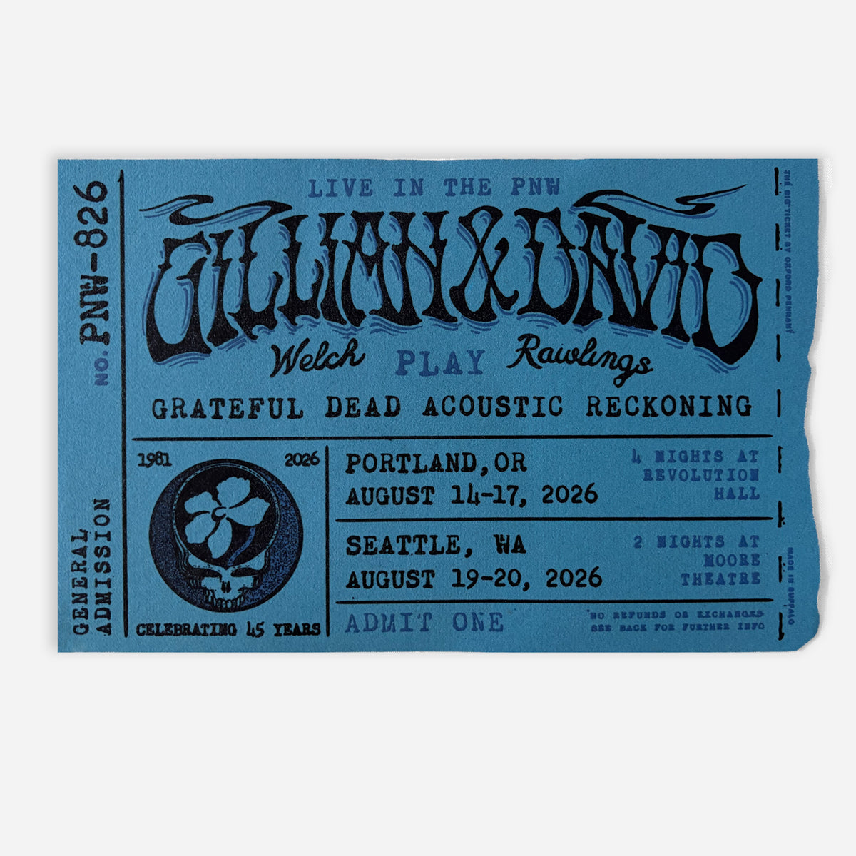 Portland & Seattle PNW / Acoustic Reckoning "Big Ticket"