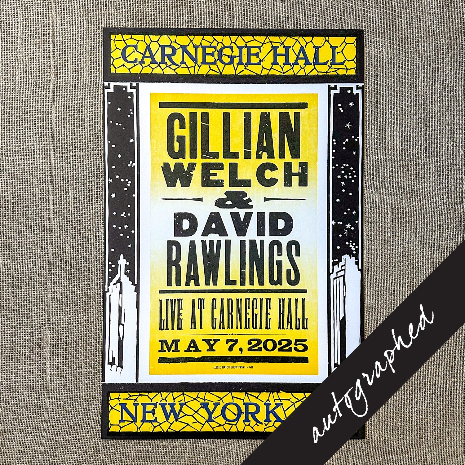 May 7, 2025 NYC Carnegie Hall - Show Poster - SIGNED
