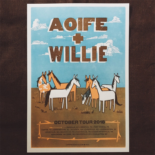 Willie & Aoife 2016 Fall Tour Poster
